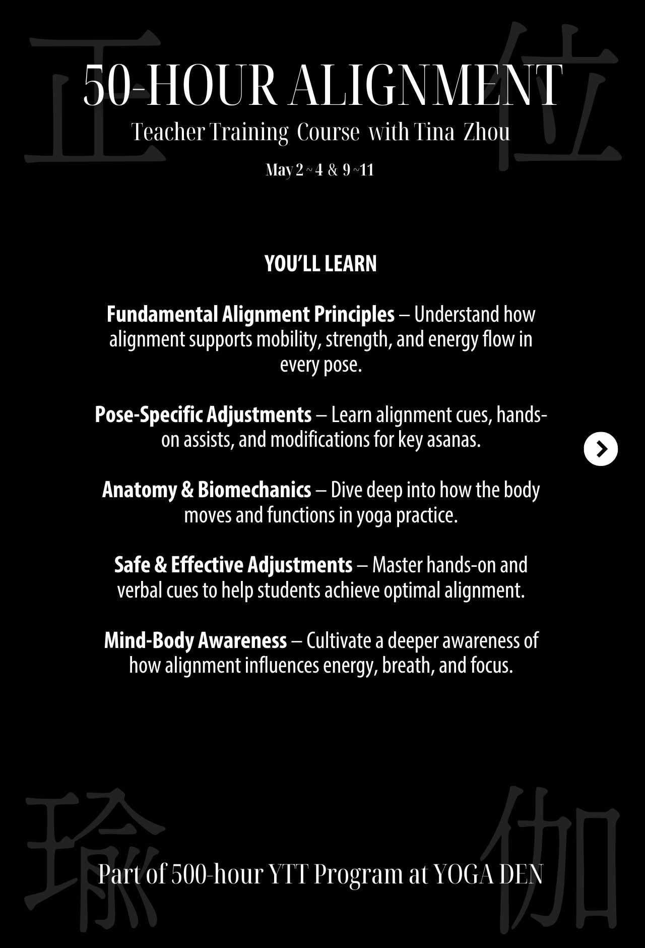 Alignment 50h Yoga Teacher Training