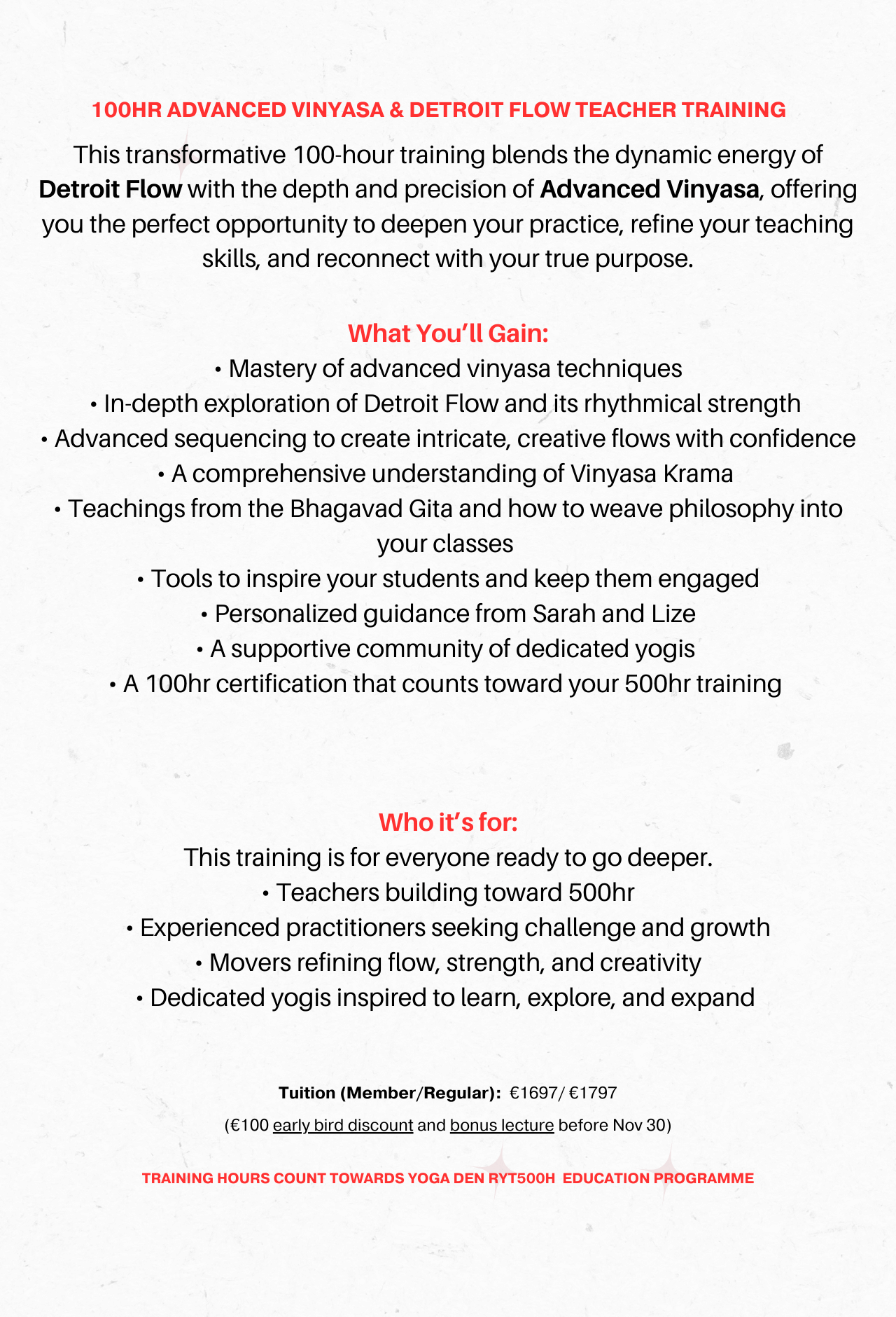 advanced vinyasa detroit flow yoga teacher training