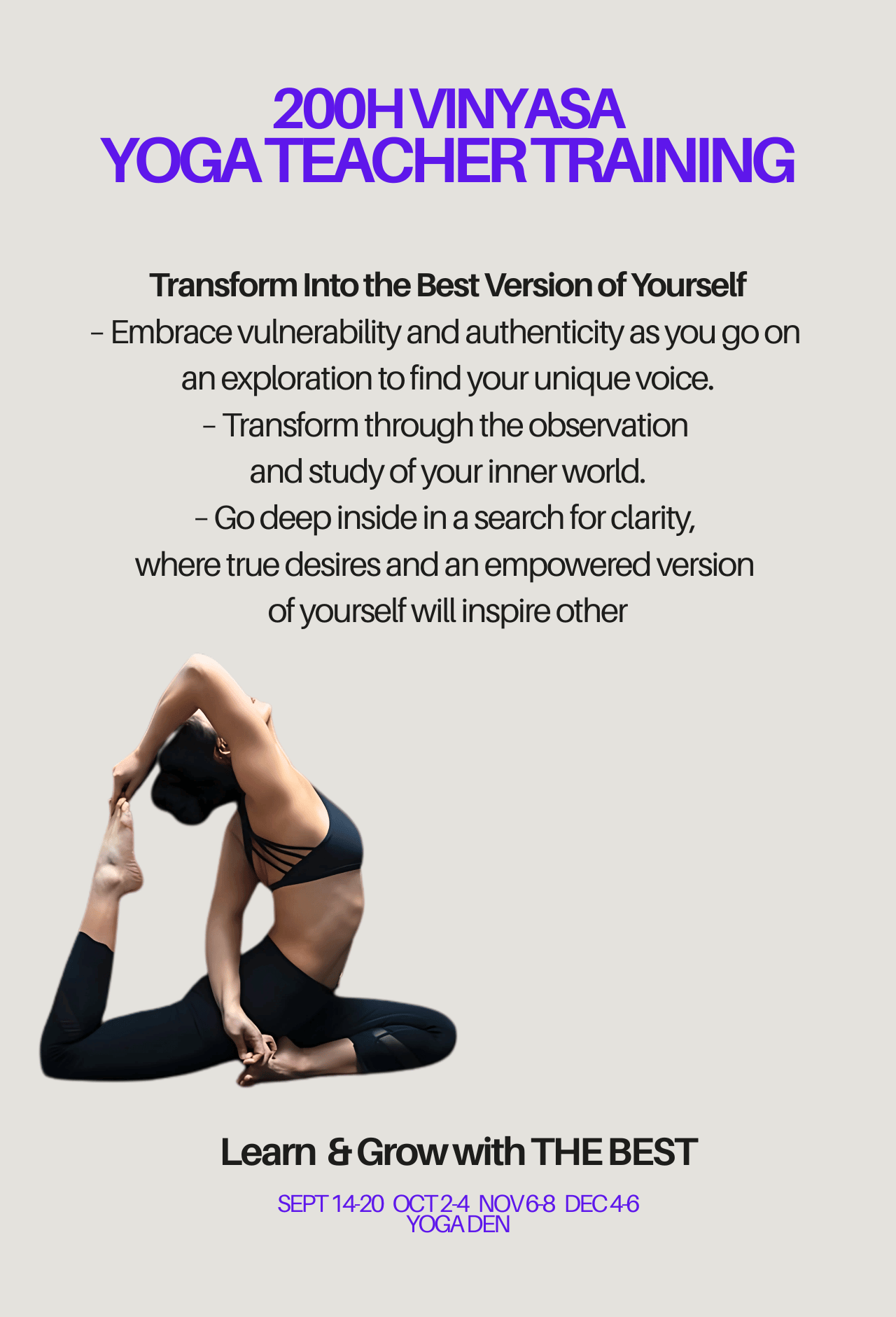 Vinyasa Yoga teacher training 200h